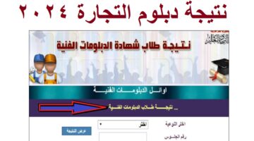 نتيجة دبلوم التجارة 2024 برقم الجلوس