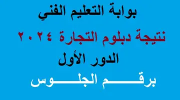 نتيجة دبلوم تجارة 2024