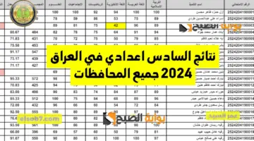 وزارة التربية العراقية نتائج السادس اعدادي 2024