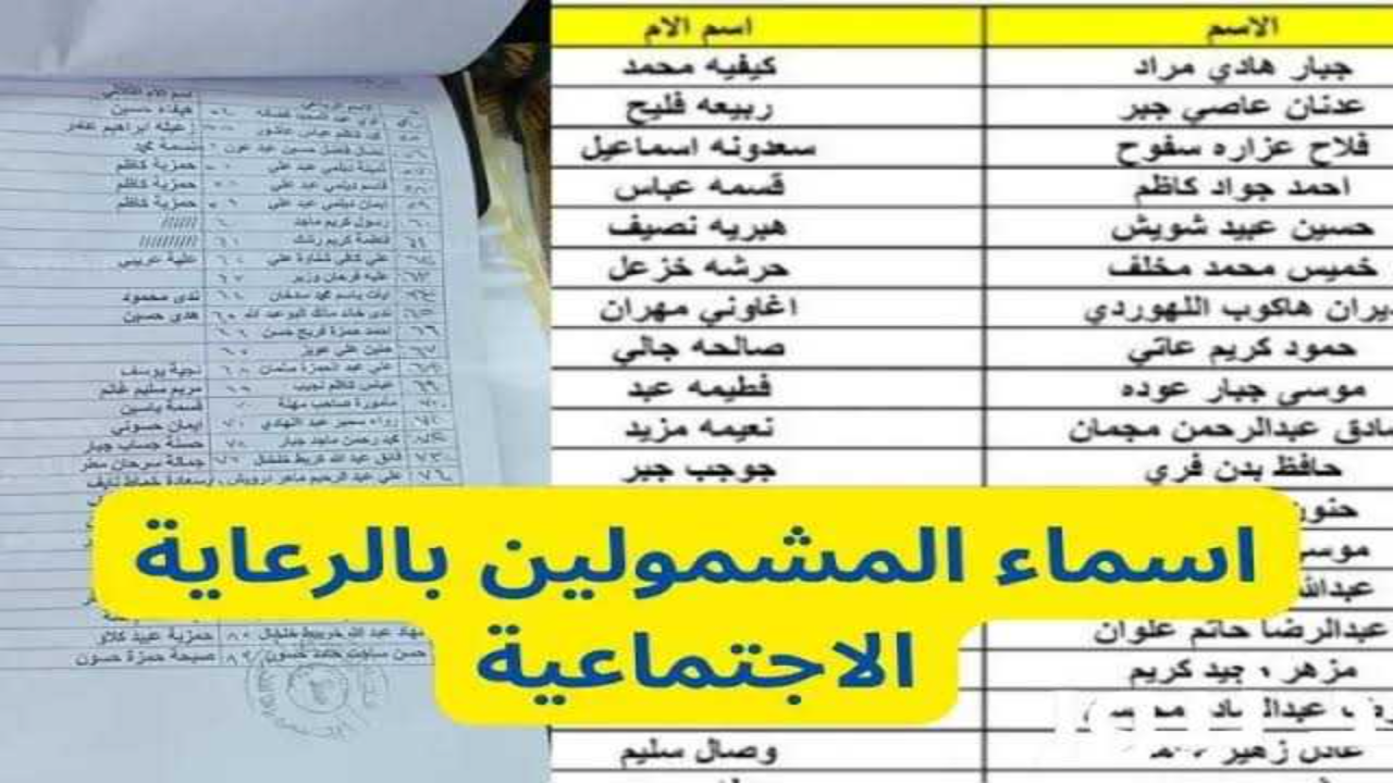 موقع اسماء المشمولين بالرعاية الاجتماعية الوجبة الاخيرة 2024 بالعراق منصة مظلتي برقم البطاقة