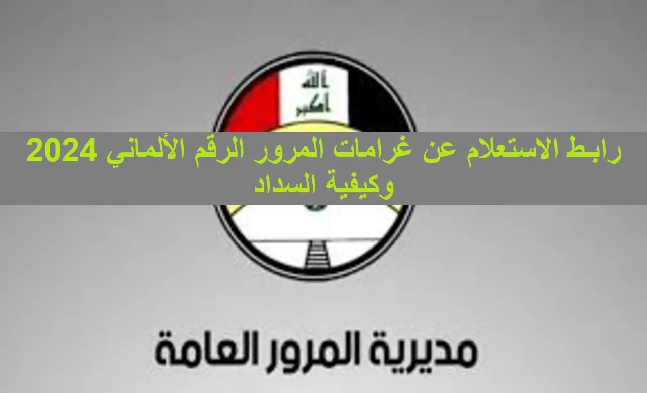 سدد غرامتك “ur.gov.iq”.. كيفية الاستعلام عن غرامات المرور بالرقم الألماني 2024 في العراق وخطوات السداد عبر منصة أور