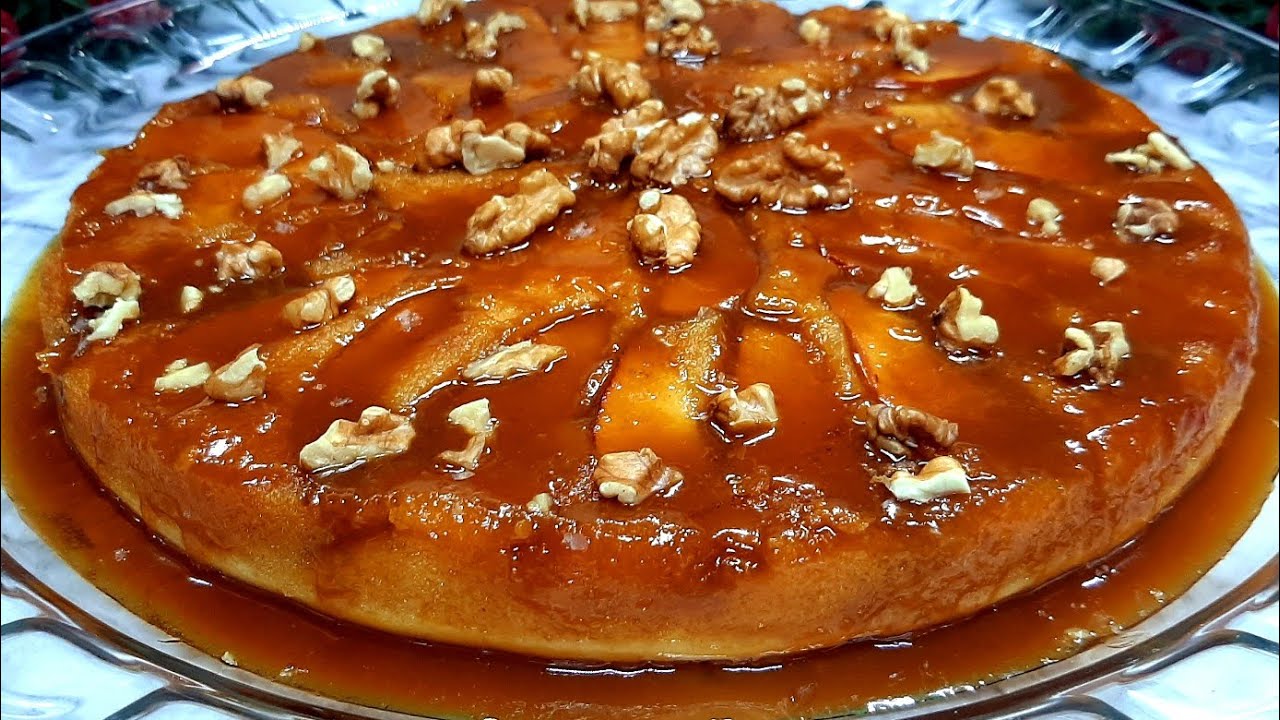 طريقة عمل كيكة التفاح بصوص الكراميل طاقة وفيتامينات في حلوى لذيذة ومميزة بالمنزل بطعم شهي