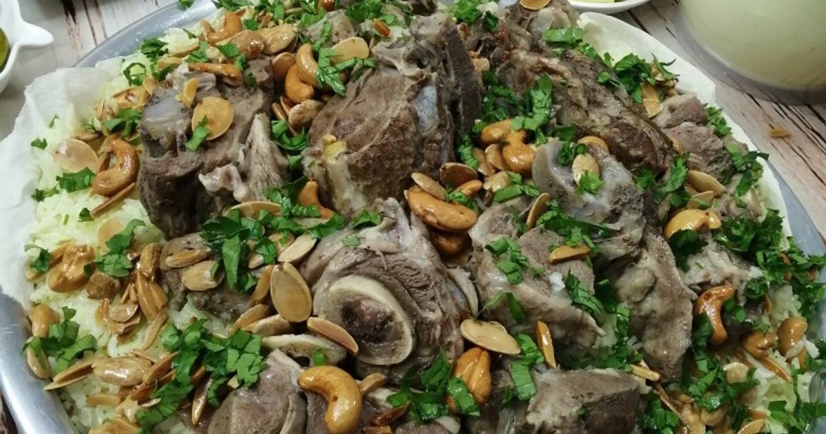طريقة عمل المنسف الأردني بالجميد الكركى الأصلي