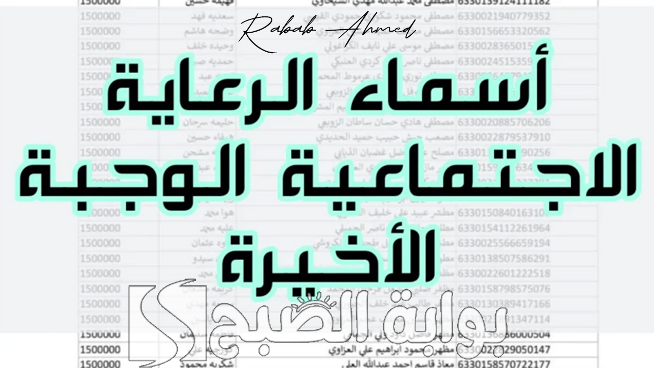 أسماء المشمولين بالرعاية الاجتماعية الوجبة الأخيرة 2024 وشروط الحصول على الدعم