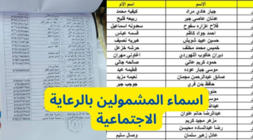 اسماء المقبولين في دعم الرعاية الاجتماعية الوجبة الاخيرة بالعراق0 1