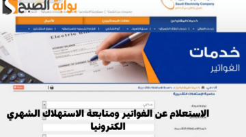 الاستعلام عن الفواتير ومتابعة الاستهلاك الشهري الكترونيا
