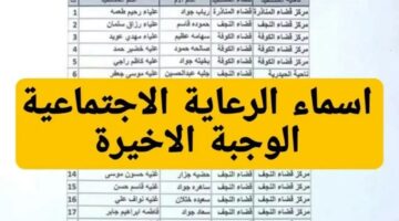 رابط استعلام اسماء الرعاية الاجتماعية الوجبة الأخيرة عموم المحافظات العراقية 2024
