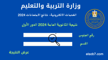 رابط نتيجة الثانوية العامة 2024 برقم الجلوس