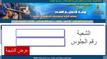 رابط نتيجة الدبلومات الفنية 2024 برقم الجلوس