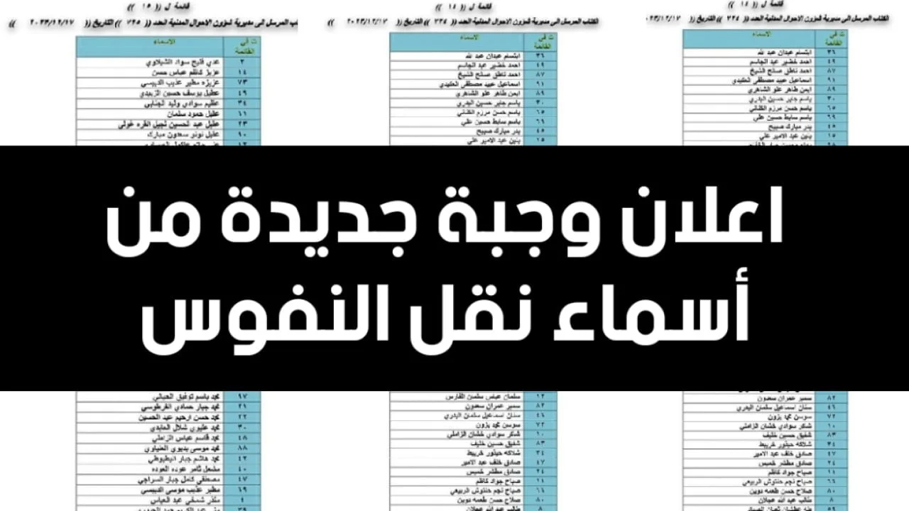 “استعلم عن اسمك”.. طريقة الاستعلام عن اسماء نقل النفوس العراق الوجبة الأخيرة 2024 والشروط المطلوبة
