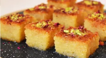 طريقة تحضير البسبوسة بالقشطة