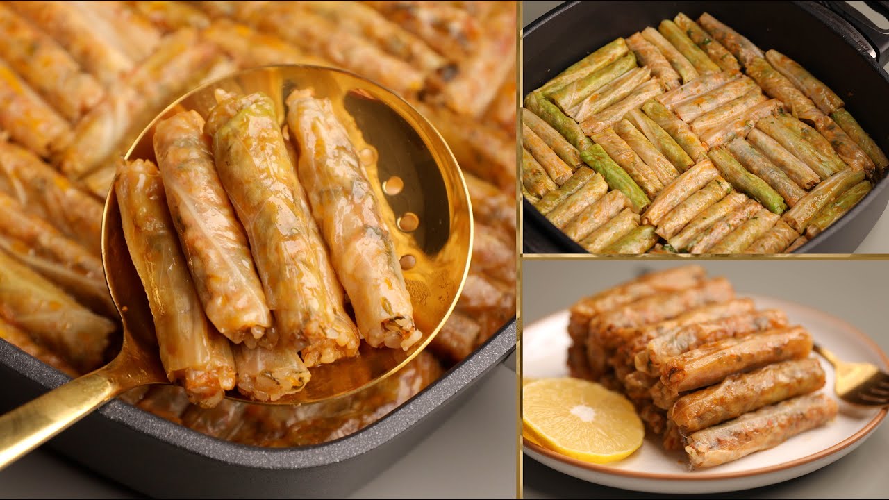 طريقة عمل محشي الكرنب بتسبيكة سريعة  بطعم مميز