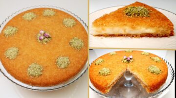 عمل الكنافة بالقشطة