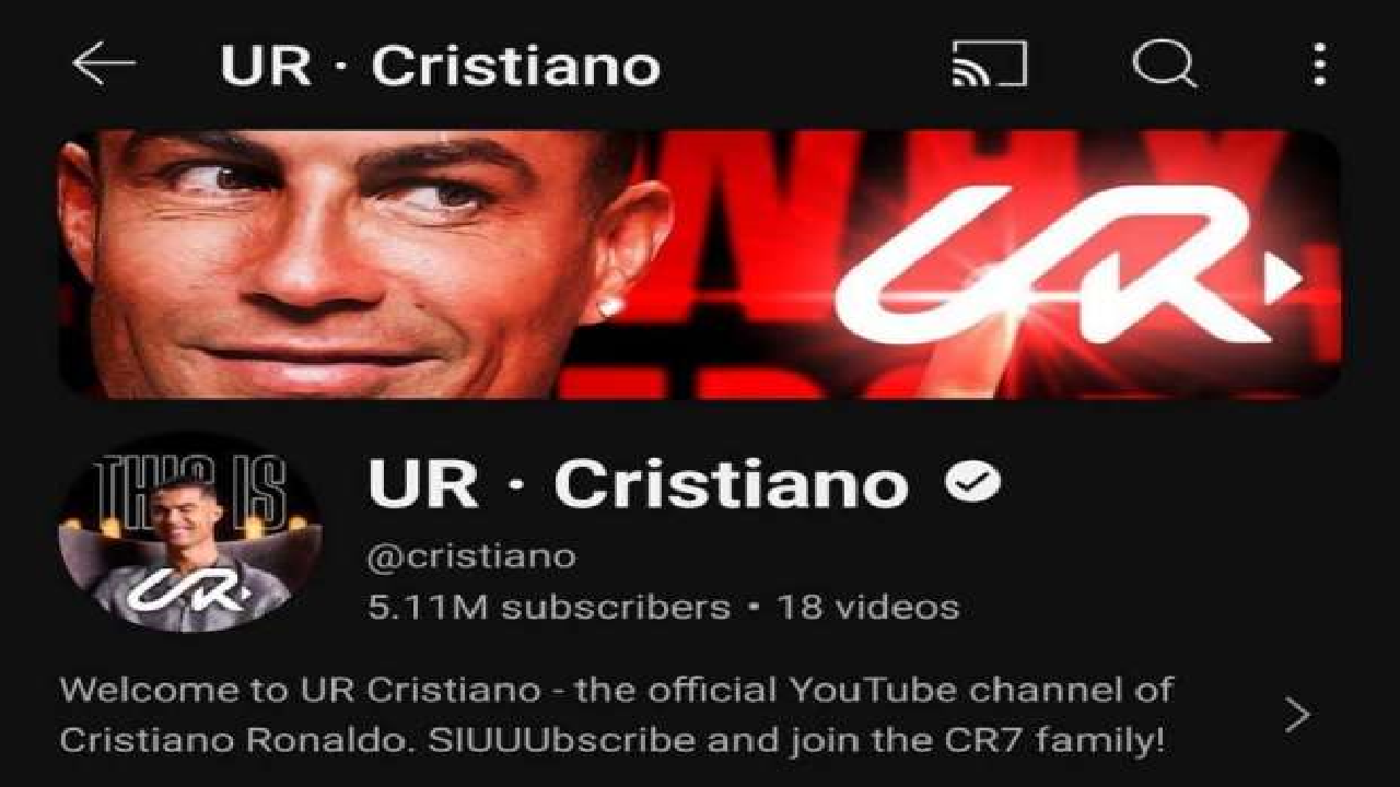حياته الأسرية ونظام التغذية”CR7 صانع محتوى” انطلاق قناة كريستيانو رونادو على اليوتيوب “UR” .. تعرف على المحتوى وشروط الانضمام