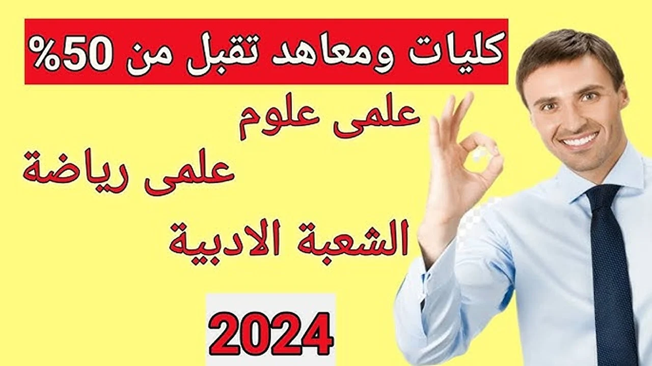 كليات تقبل من 60 أدبي tansik.digital.gov.eg تنسيق الثانوية العامة 2024