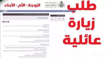 كيفية الاستعلام عن طلب زيارة شخصية بشكل إلكتروني