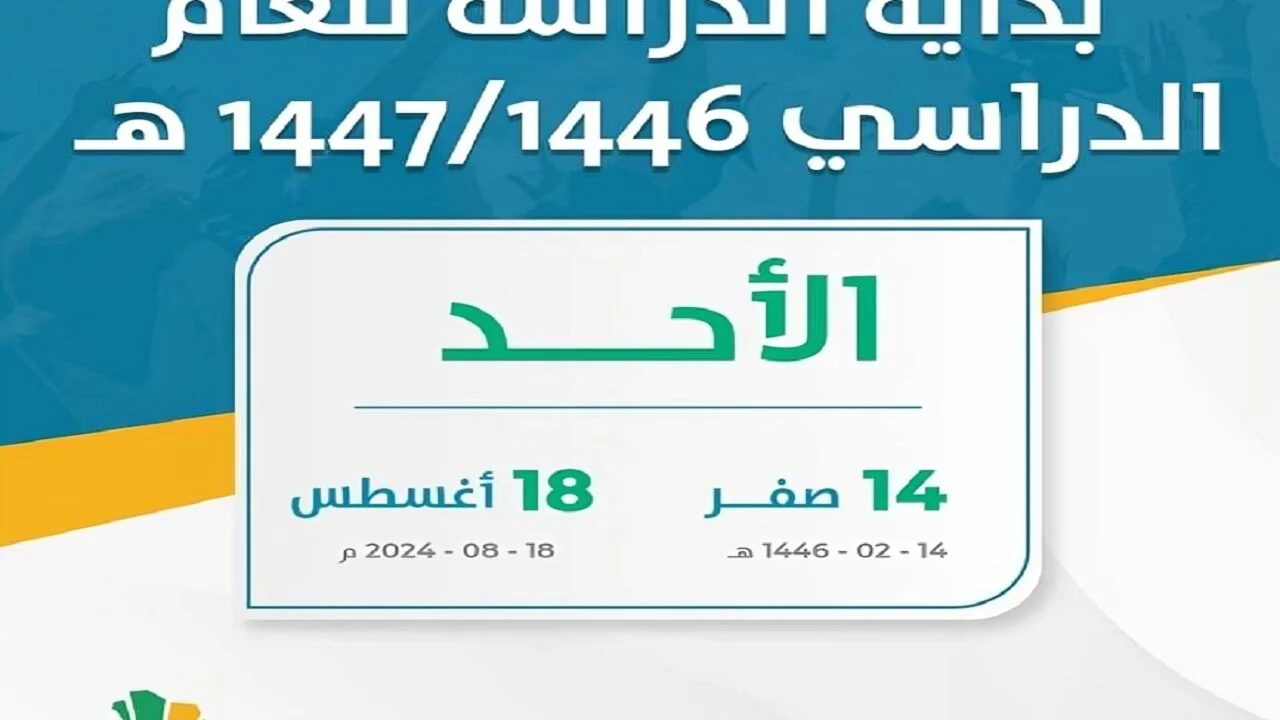 اعرف متى بداية العام الدراسي الجديد 1446 في المملكة العربية السعودية 2 اعرف متى بداية العام الدراسي الجديد 1446 في المملكة العربية السعودية