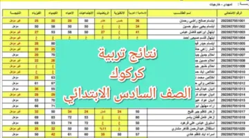 نتائج الصف السادس الابتدائي 2024 كركوك الدور الأول على موقع نتائجنا 773x435 1