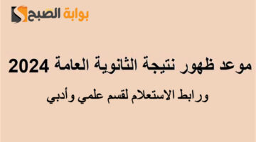 نتيجة الثانوية العامة 2024 1 1