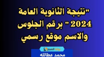 نتيجة الثانوية العامة 2024 برقم الجلوس والاسم موقع رسمي
