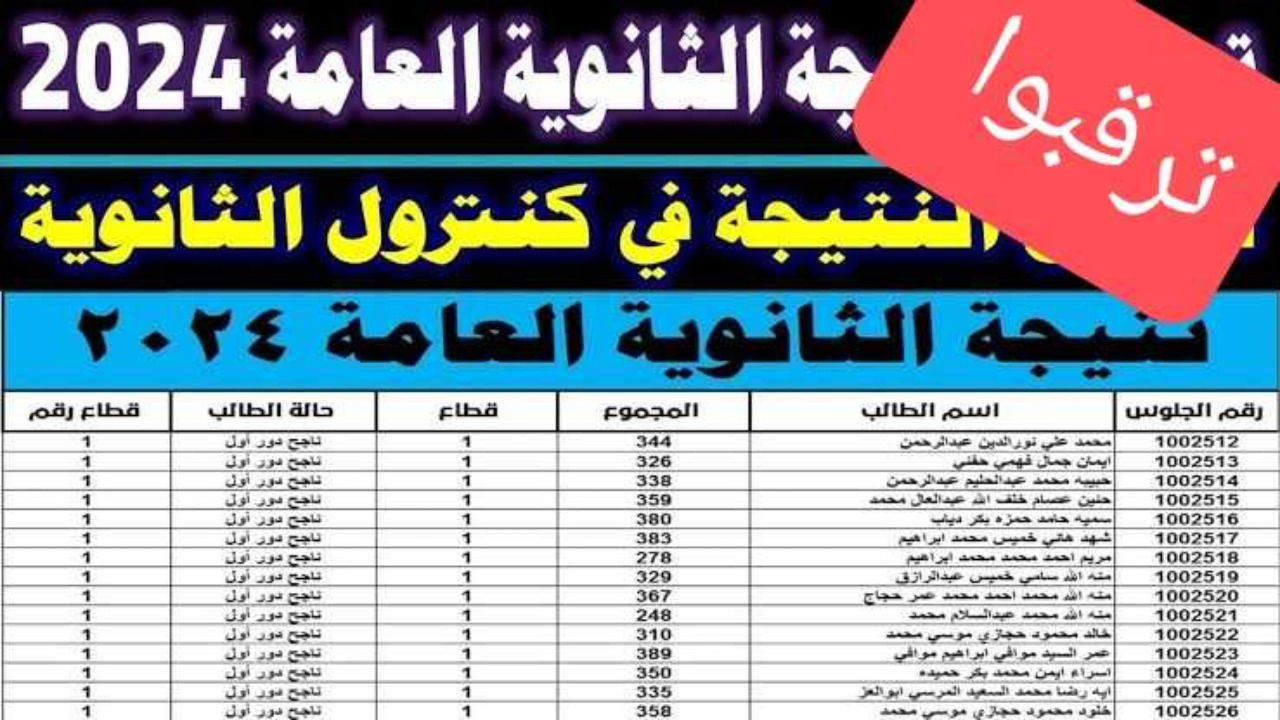 احفظها عندك.. أسهل طريقة للحصول على نتيجة الثانوية العامة 2024 فور ظهورها عبر وزارة التعليم