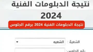 نتيجة الدبلومات الفنية 2024 الدور الثاني