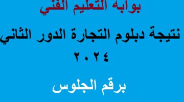 نتيجة دبلوم التجارة الدور الثاني 2024
