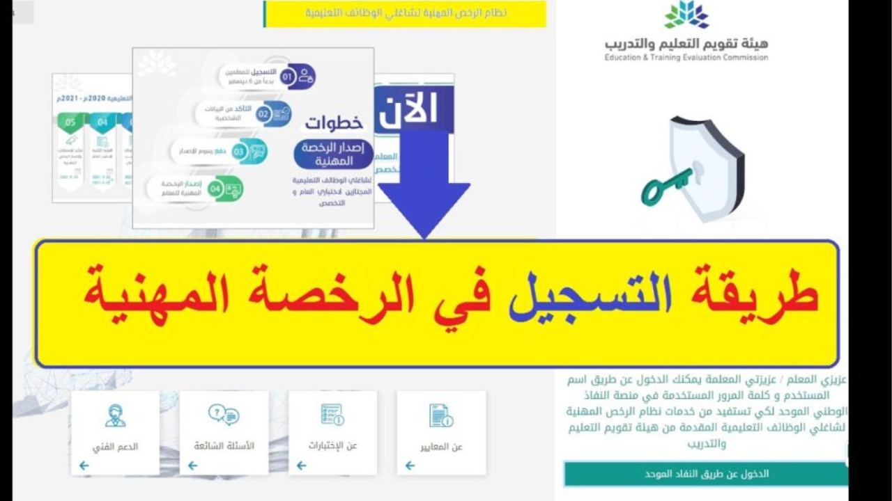 خطوات التسجيل في اختبار الرخصة المهنية للمعلمين 1446