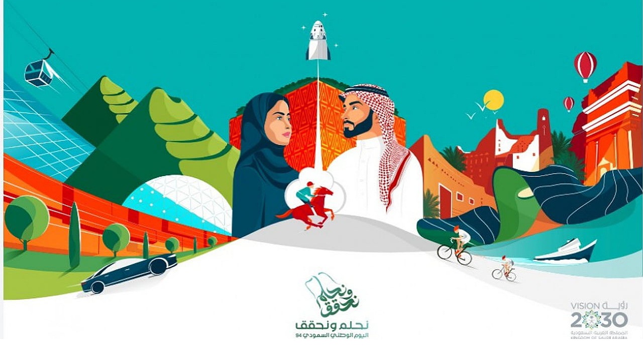 "نحلم ونحقق" شعار اليوم الوطني 1446 والهوية وأهم فعاليات الاحتفال به 5 “نحلم ونحقق” شعار اليوم الوطني 1446 والهوية وأهم فعاليات الاحتفال به