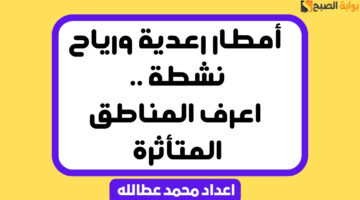 أمطار رعدية ورياح نشطة