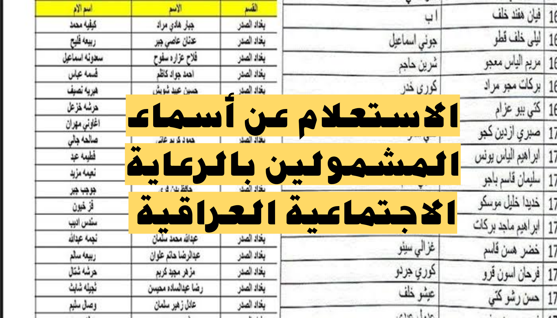 طريقة الاستعلام عن اسماء المشمولين بالوجبة الاخيرة في برنامج الرعاية الاجتماعية منصة مظلتي ووزارة العمل