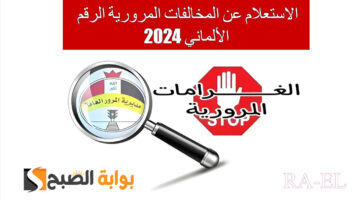 الاستعلام عن المخالفات المرورية الرقم الألماني 2024 1