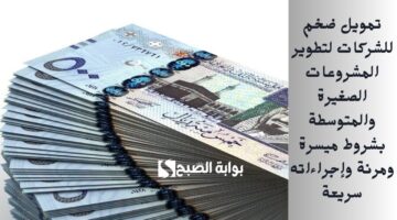 تمويل ضخم للشركات لتطوير المشروعات الصغيرة والمتوسطة بشروط ميسرة ومرنة وإجراءاته سريعة