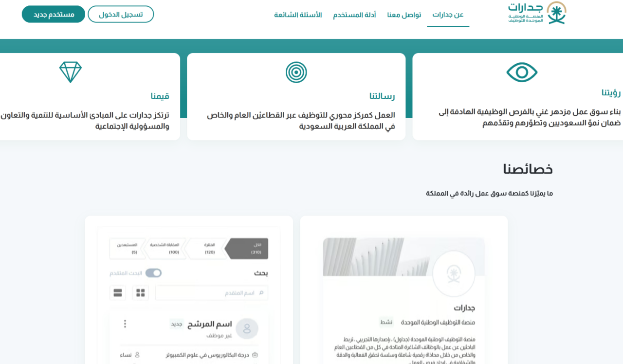 كيف يتم تحديث البيانات في منصة جدارات jadarat.sa وما مدة مطابقة البيانات