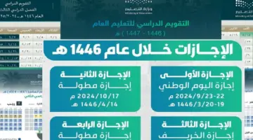 جدول اجازات التقويم الدراسي 1446 2025 1 800x500 1