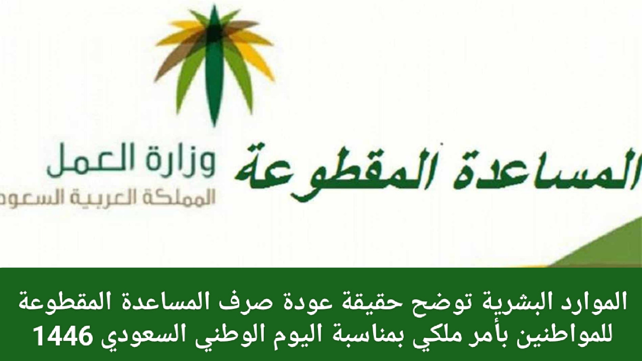بأمر الملك صرف المساعدة المقطوعة بمناسبة اليوم الوطني 94 وش الصدق؟.. الموارد تكشف الحقيقة لتنهي الجدل