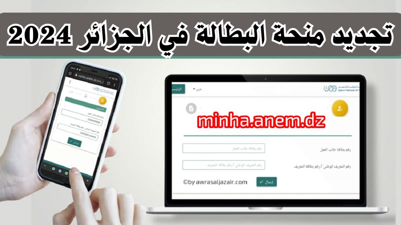 الوكالة الوطنية للتشغيل توضح خطوات تجديد منحة البطالة في الجزائر 2024 عبر الموقع الرسمي anem.dz