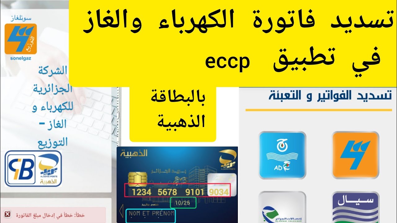 تعرف من هنا على الخطوات لتسديد فواتير الكهرباء والغاز باستخدام البطاقة الذهبية 2024 في الجزائر