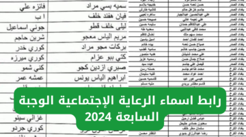 رابط أسماء المشمولين بالرعاية الاجتماعية 2024