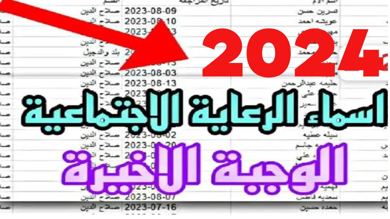 لينك اسماء الرعاية الإجتماعية “الوجبة السابعة 7” 2024 جميع محافظات العراق
