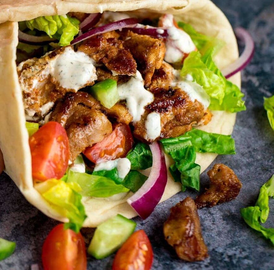طريقة عمل الشاورما المشوية بصوص الطحينة