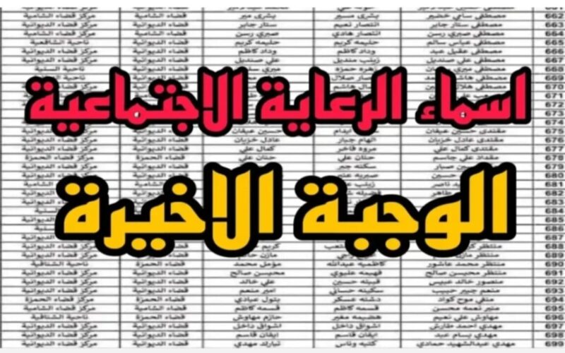 أسماء المشمولين بالرعاية الاجتماعية 2024 في العراق عبر منصة مظلتي وما هي شروط الاستحقاق