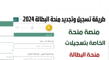 طريقة تسجيل وتجديد منحة البطالة 2024 1