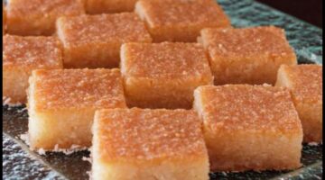 طريقة عمل بسبوسة الطاسة
