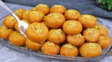 طريقة عمل كرات البسبوسة