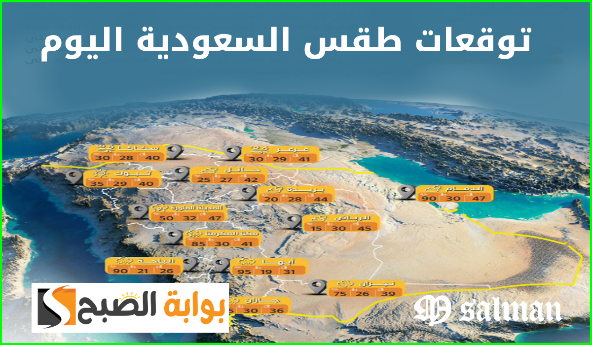 المركز الوطني للأرصاد يعلن توقعات طقس السعودية اليوم الإثنين 9 سبتمبر 2024