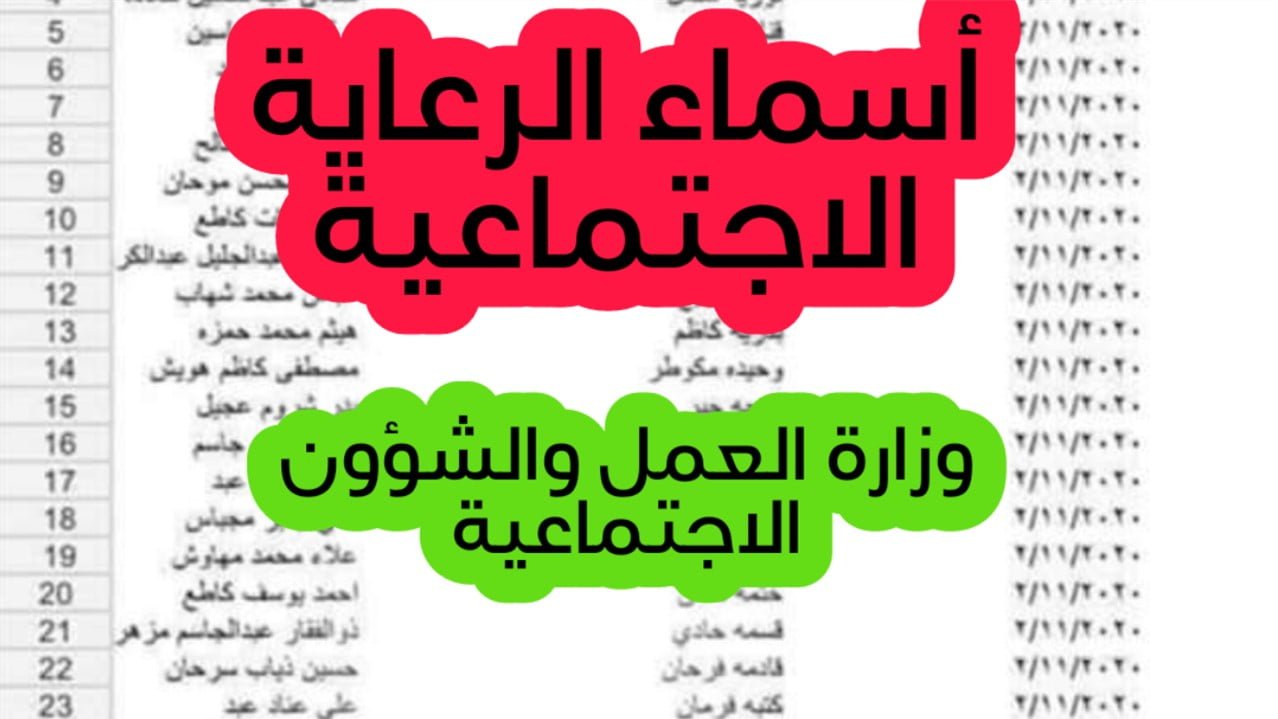 رابط الاستعلام عن أسماء المشمولين بالرعاية الاجتماعية الوجبة الأخيرة في عموم العراق 2 رابط الاستعلام عن أسماء المشمولين بالرعاية الاجتماعية الوجبة الأخيرة في عموم العراق