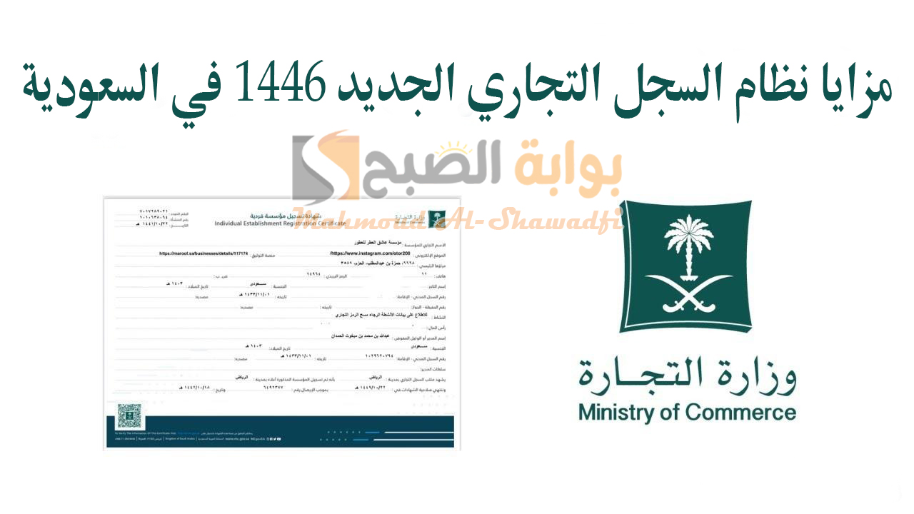 وزارة التجارة تُعدد مزايا نظام السجل التجاري الجديد 1446 في السعودية 5 وزارة التجارة تُعدد مزايا نظام السجل التجاري الجديد 1446 في السعودية