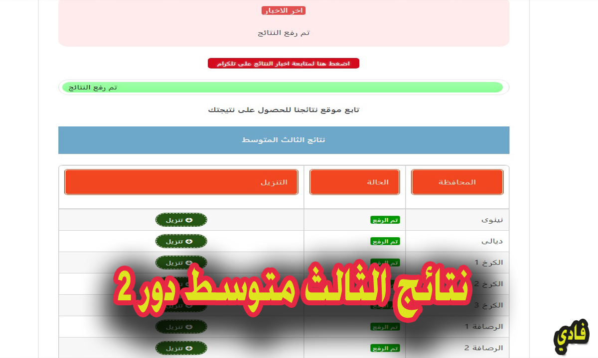 Extract نتائج الثالث متوسط 2024 الدور الثاني pdf موقع نتائجنا “كشف الأسماء” نتيجة ثالث المتوسط دور 2