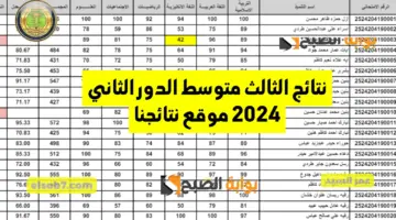 نتائج الثالث متوسط الدور الثاني 2024 موقع نتائجنا